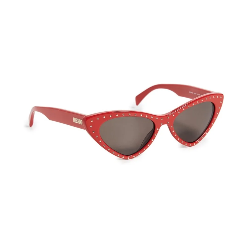 MOSCHINO- 52MM Studded Cat Eye Sunglasses- Red - Picture 3 of 9